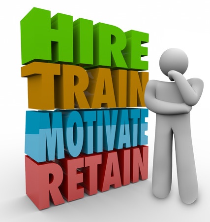 retention employee employees retain hire train satisfaction motivate nurse engagement words turnover 3d human clipart think workforce resources thinker reward